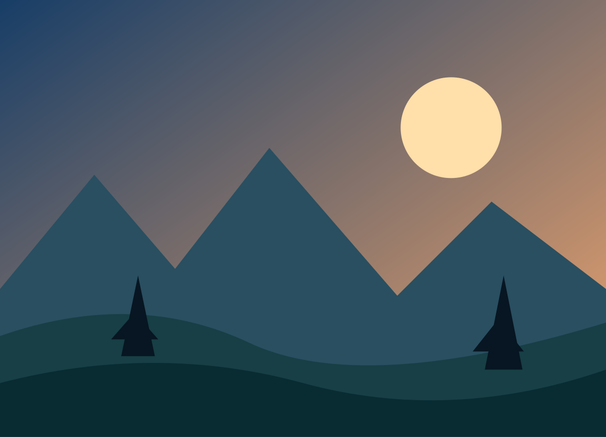 Paisaje al atardecer